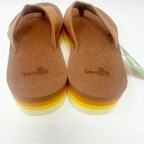 Sanuk Stacker Platform Flip Flop Sandals - Picture 6 of 10